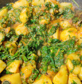 Aloo Palak Sabji | Potato Spinach Sabji Recipe