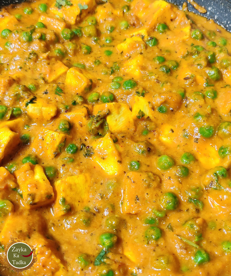 Matar Paneer Ki Sabji | Restaurant Style Recipe