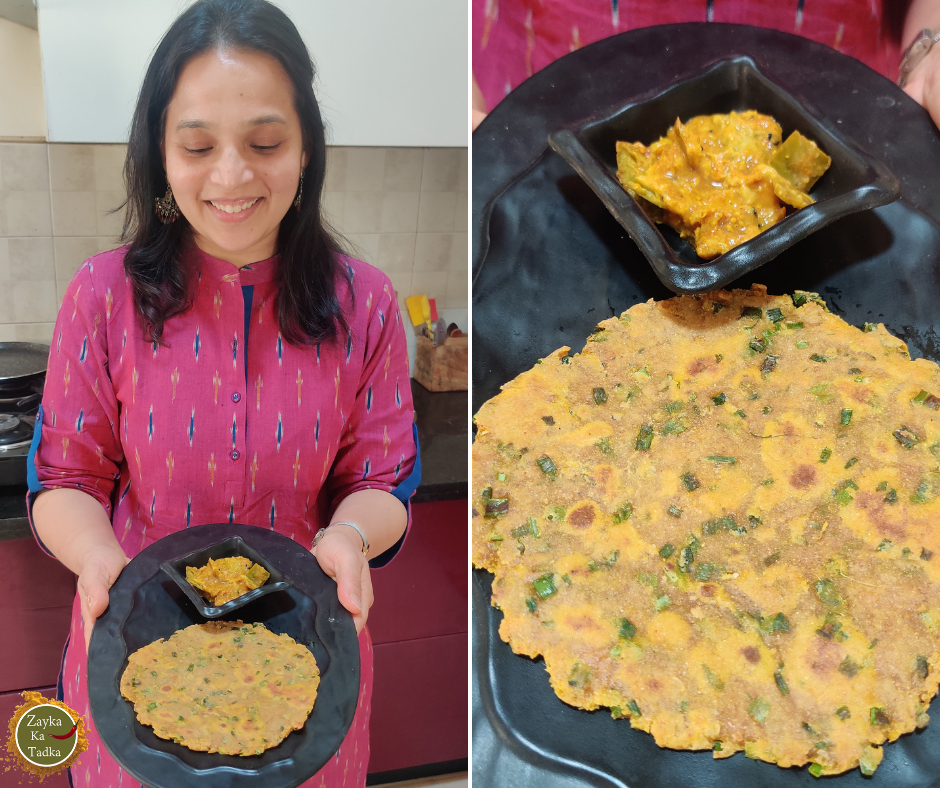 Hara Pyaz Paratha | Spring Onion Paratha Recipe