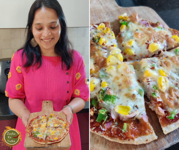 Leftover Roti Pizza In Air Fryer Zayka Ka Tadka