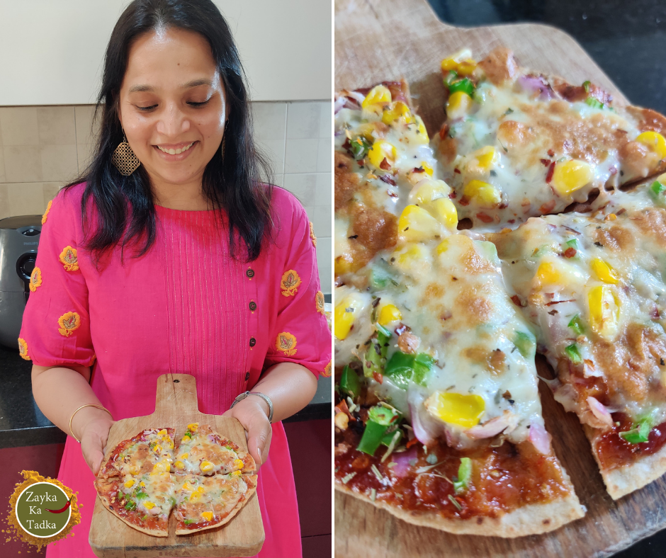 Leftover Roti Pizza In Air Fryer Recipe