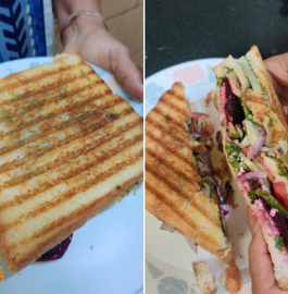 Three Layered Mumbai Special Veg Sandwich Recipe