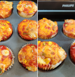 Pizza Muffin | Veg Pizza Muffin Recipe