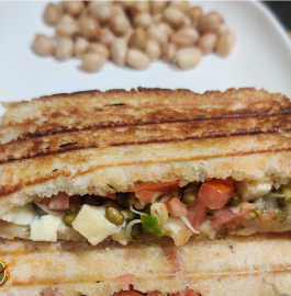 Paneer Sprouts Sandwich Recipe