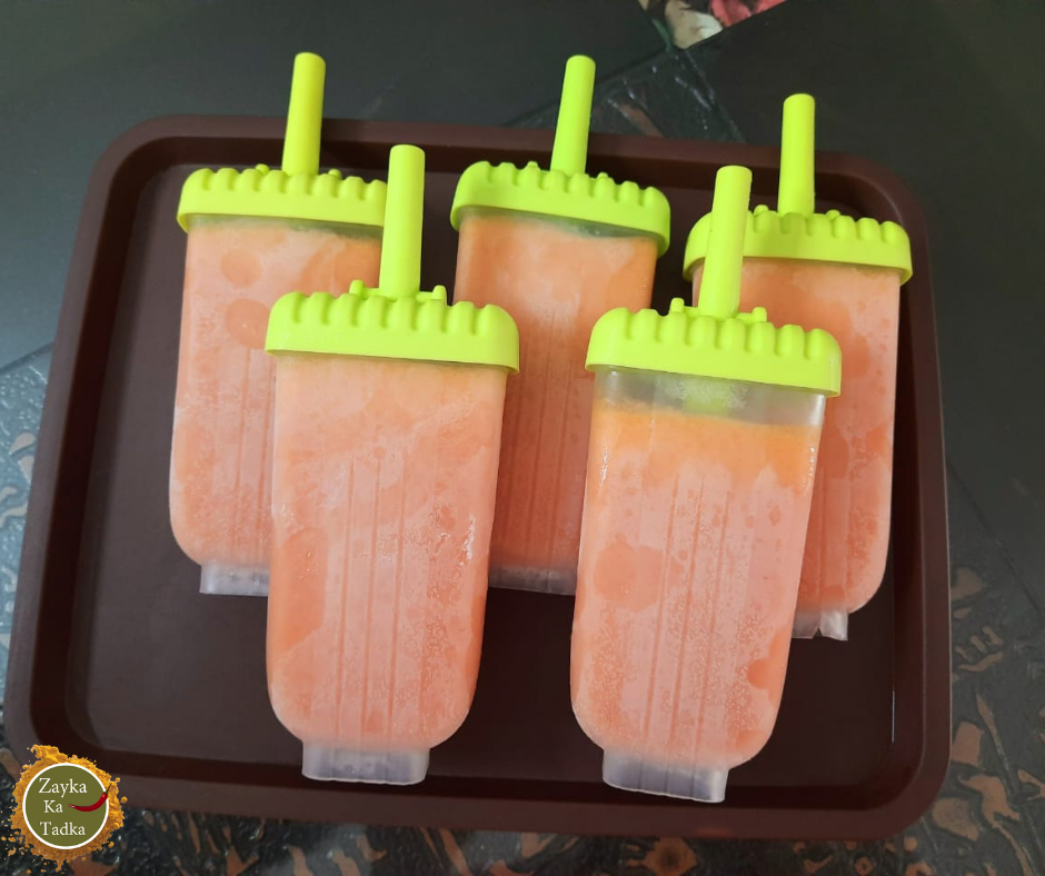 Watermelon Milk Popsicles Recipe