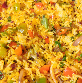 Veggie Onion Rice Recipe