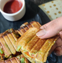 Masala Cheese Grilled Sandwich Recipe