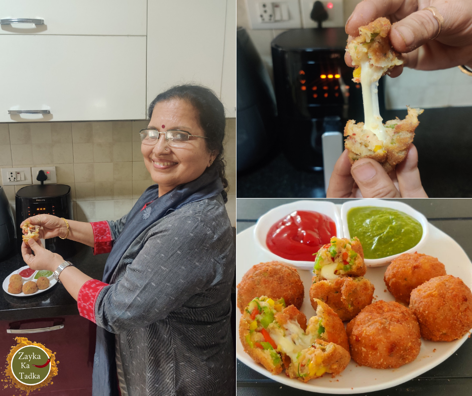 Cheesy Potato Balls - Without Frying Recipe