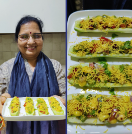 Cucumber Boat Chaat Recipe