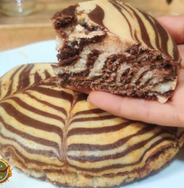 Zebra Cake | Eggless Zebra Cake Recipe