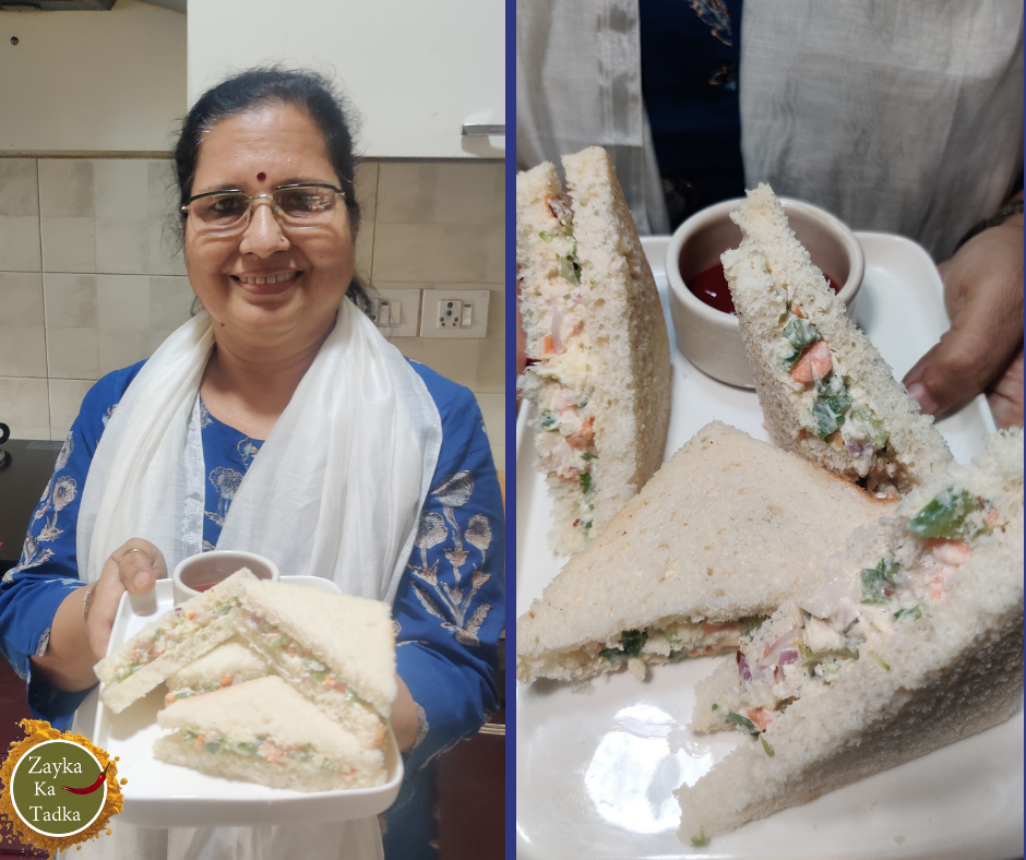 Malai Vegetable Sandwich Recipe