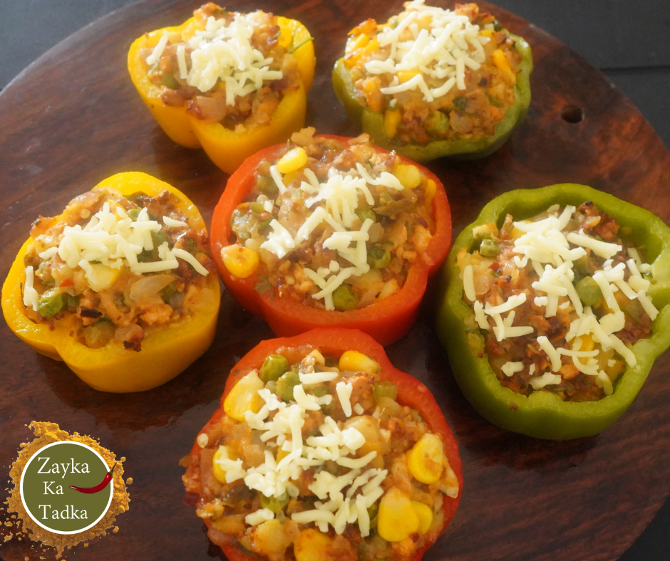 Stuffed Capsicum | Bharwa Shimla Mirch Recipe