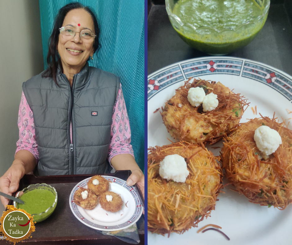 Aloo Paneer Bird Nest Recipe