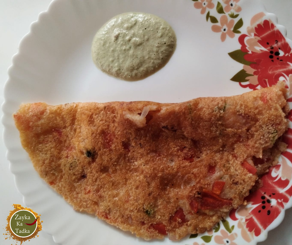 Rava Chilla & Peanuts Chutney Recipe