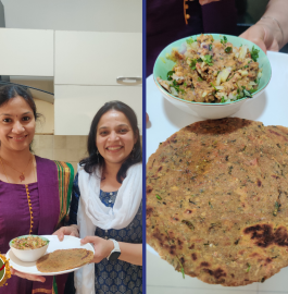 Gajar Paratha With Baingan Chutney Recipe