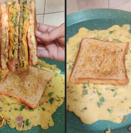 Eggless Omelette Sandwich Recipe
