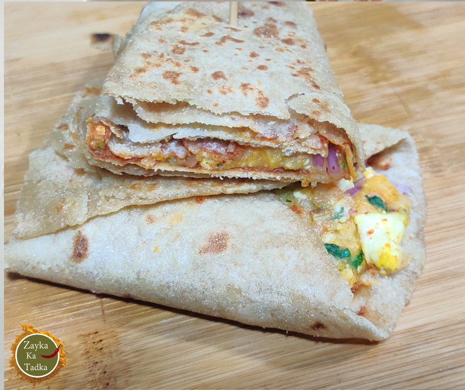 Aloo Paneer Frankie Recipe