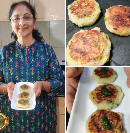 Stuffed Matar Aloo Tikki Recipe