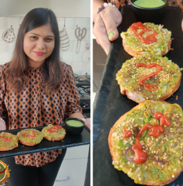 Moong Dal Open Toast Recipe