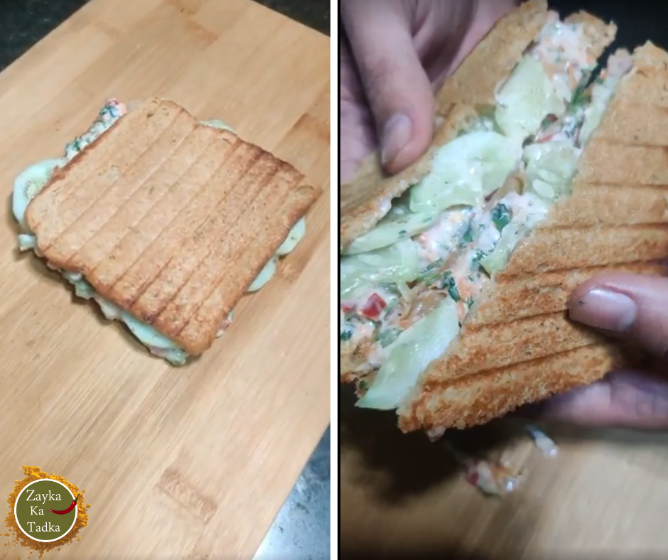 Mix Veg Grilled Sandwich Recipe