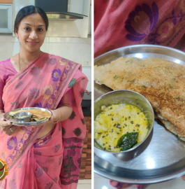 Oats Dosa with Coconut Chutney Recipe