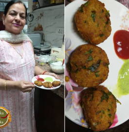 Poha Palak Cutlets Recipe