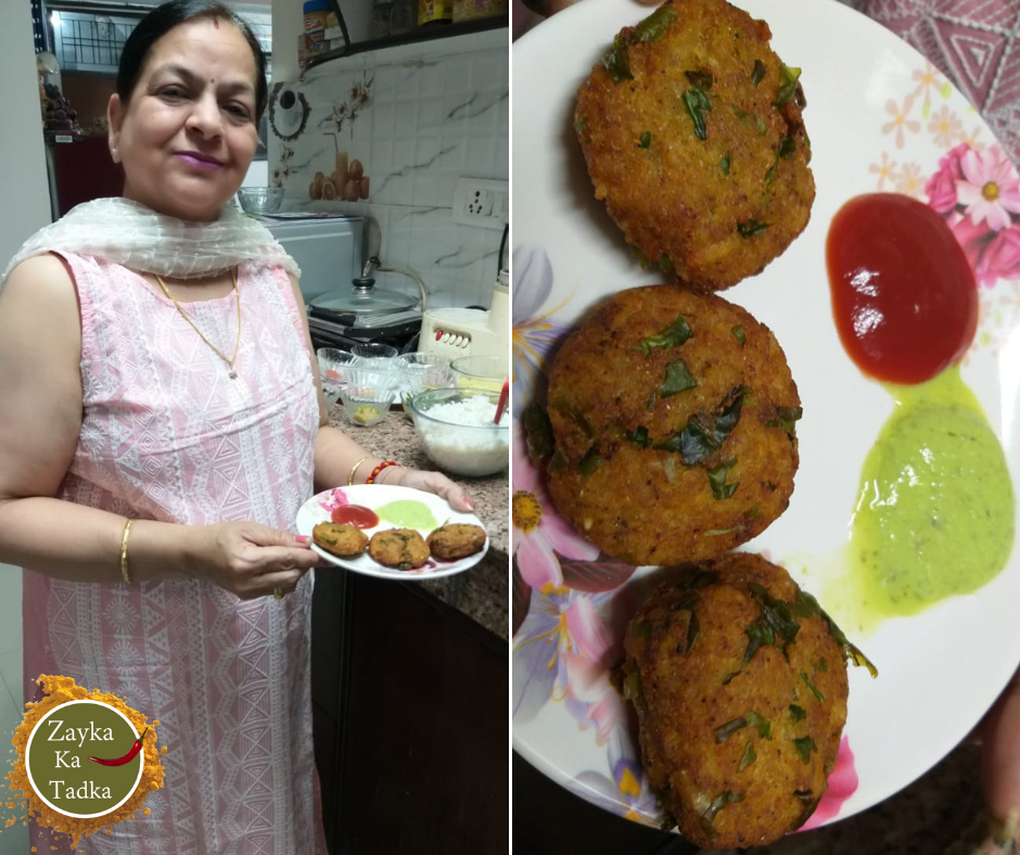 Poha Palak Cutlets Recipe