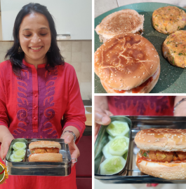 Chhole Tikki Burger Recipe