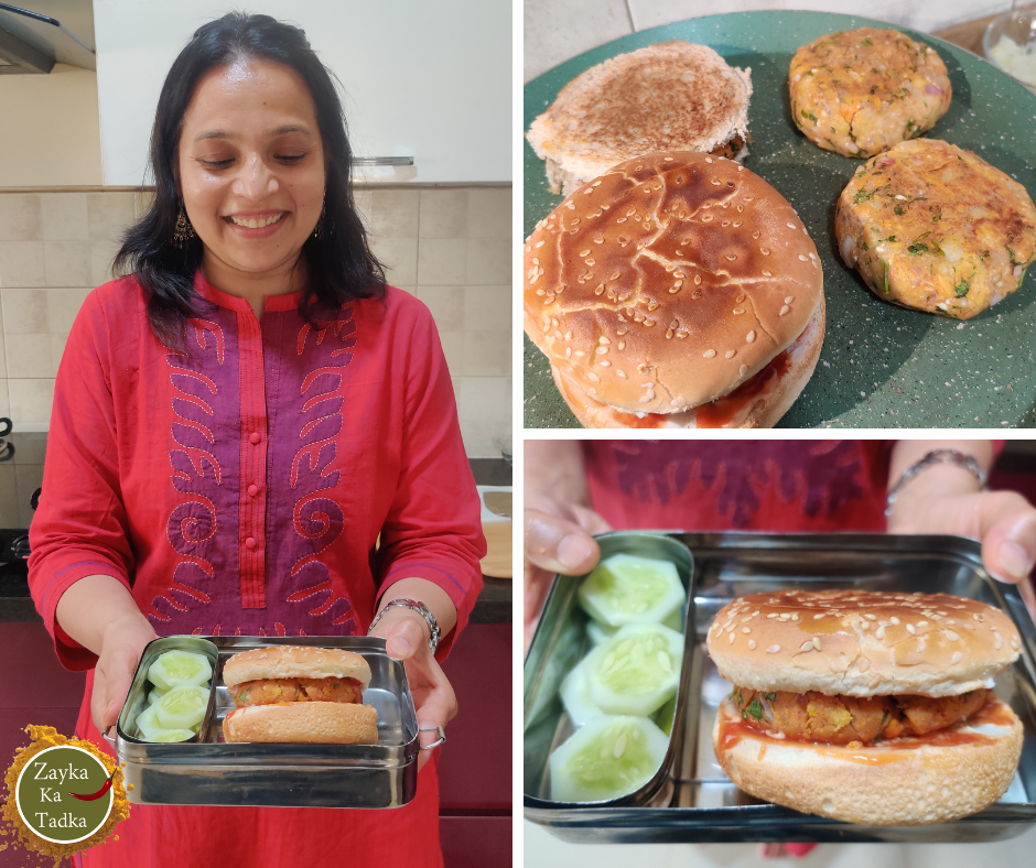 Chhole Tikki Burger Recipe