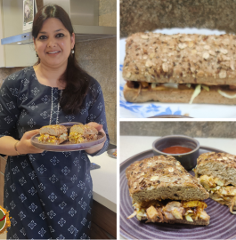 Chilli Paneer Subway Sandwich Recipe