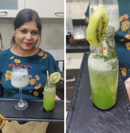 Green Goddess Mocktail And Banana Grapes Smoothie Recipe