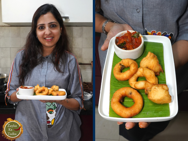 Medu Vada With Tomato Chutney Recipe