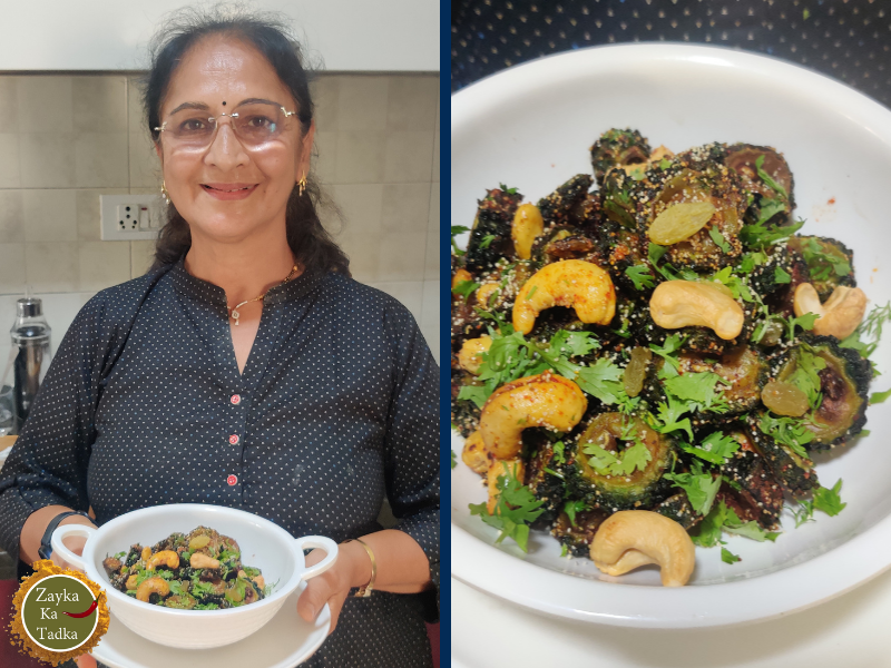 Kaju Karela Sabji | Kaju Karele Ki Sabji Recipe