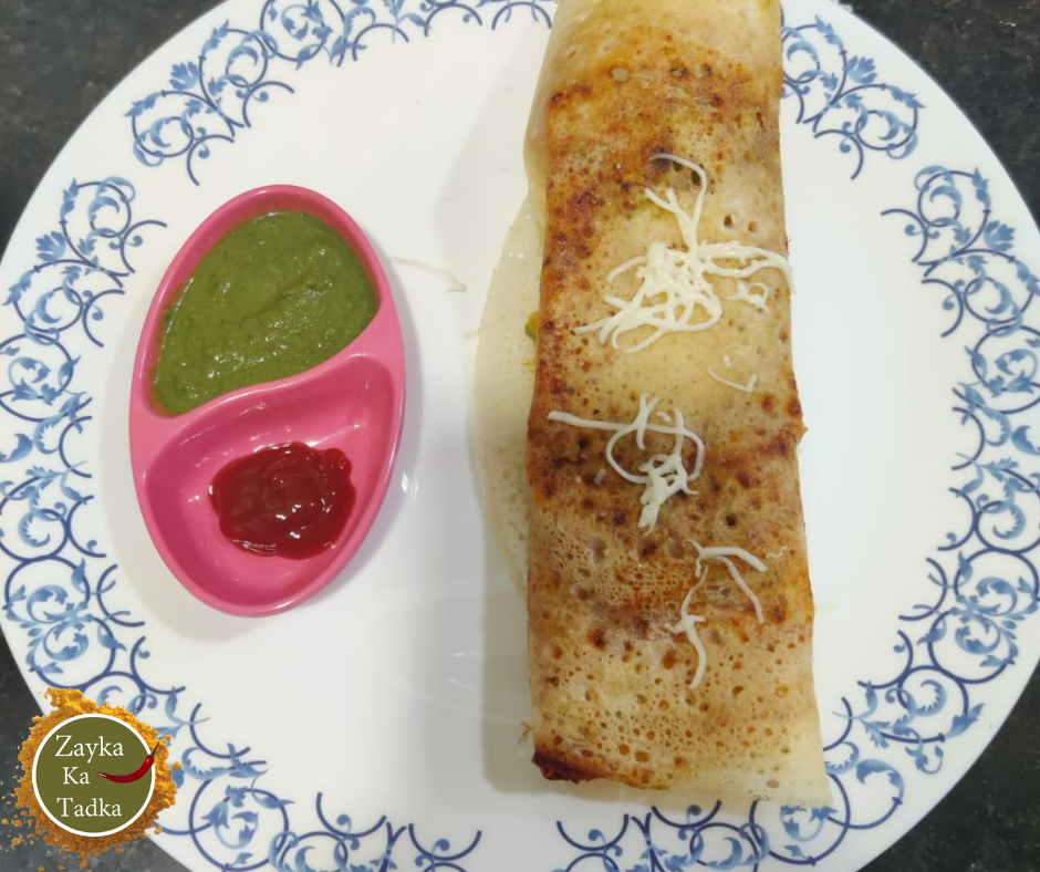 Vegetable Cheese Dosa Recipe