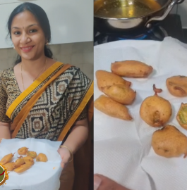 ﻿Raw Banana Bajji And Turai Bajji Recipe