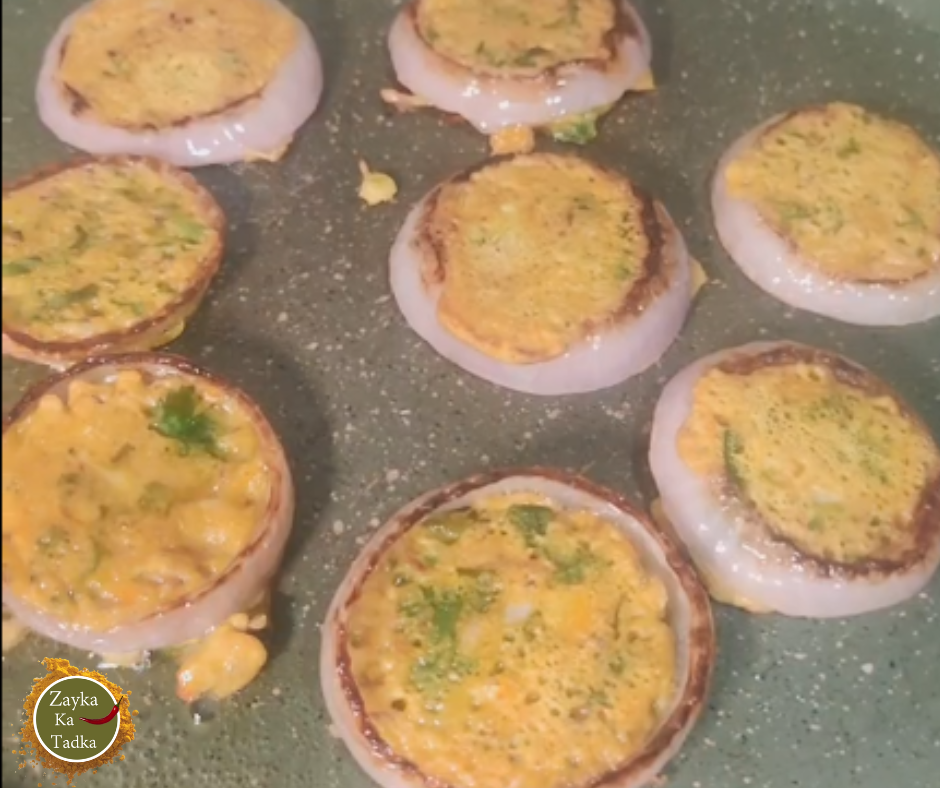 Onion Ring Veggie Chilla Recipe