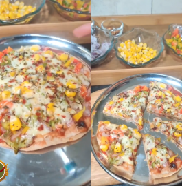 Cheese Burst Pizza | Roti Pizza Recipe