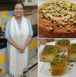 Suji Moist Cake | Eggless Rava Cake Recipe