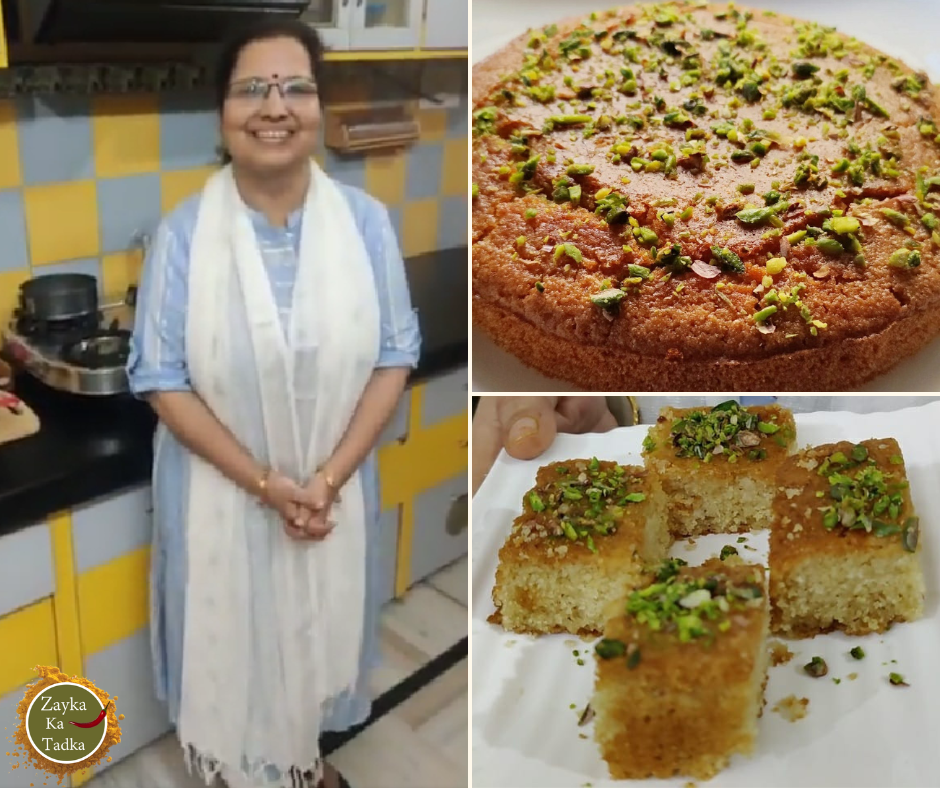 Suji Moist Cake | Eggless Rava Cake Recipe