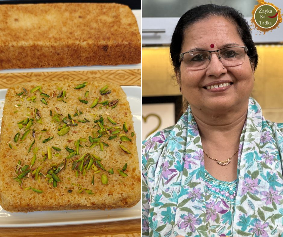 Suji Moist Cake | Eggless Rava Cake Recipe