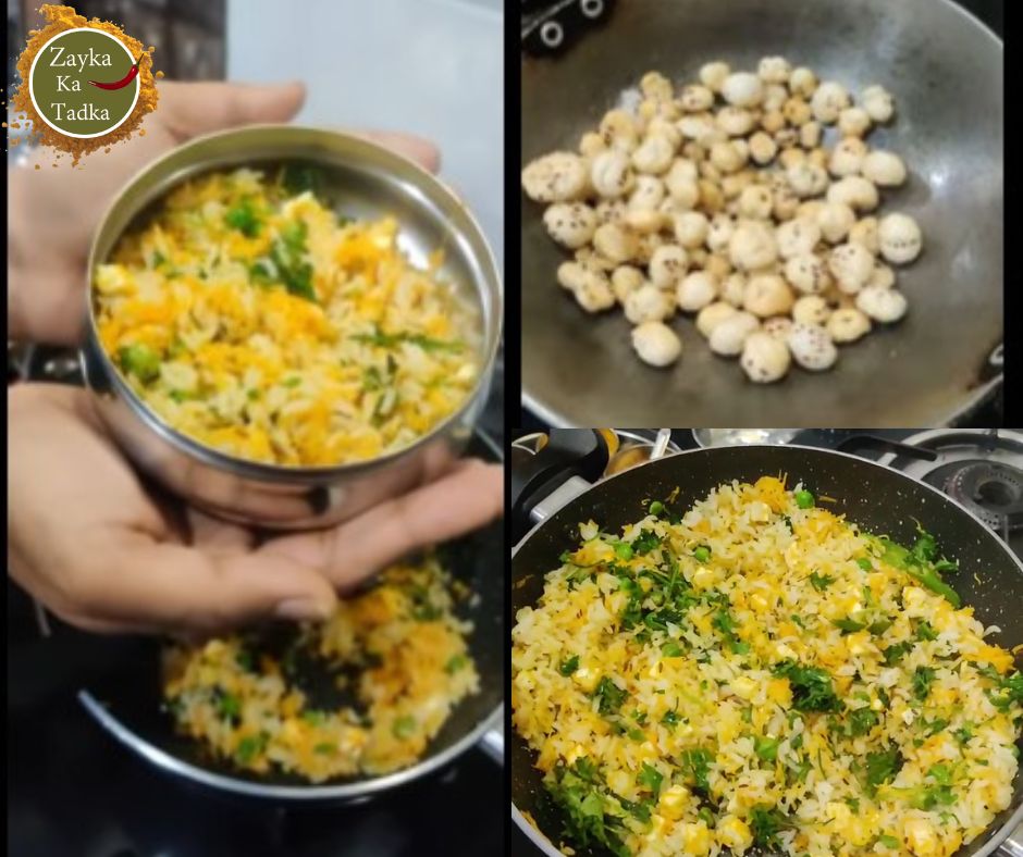 Mix Veg Paneer Rice & Roasted Makhana Recipe