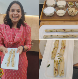 Kaju Pista Roll Without Fire Recipe