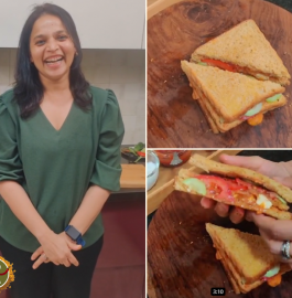 Triple-Layered Paneer Sandwich In 5 Minutes Recipe