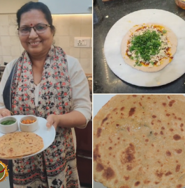 Papad Achari Paratha | Papad Stuffed Paratha Recipe