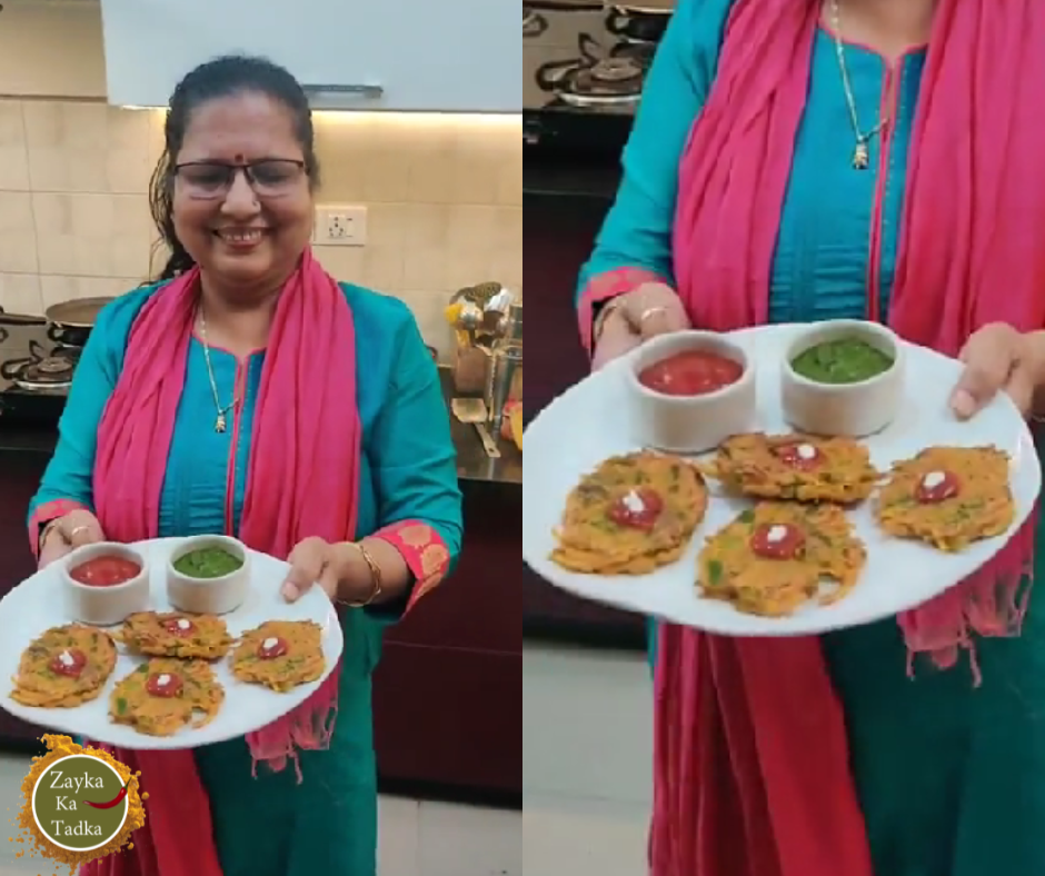 Onion Spinach Pancakes | Pyaz Palak Chilla Recipe