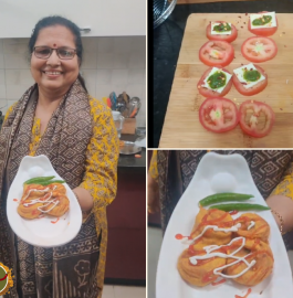 Cheesy Tomato Pakoda Recipe