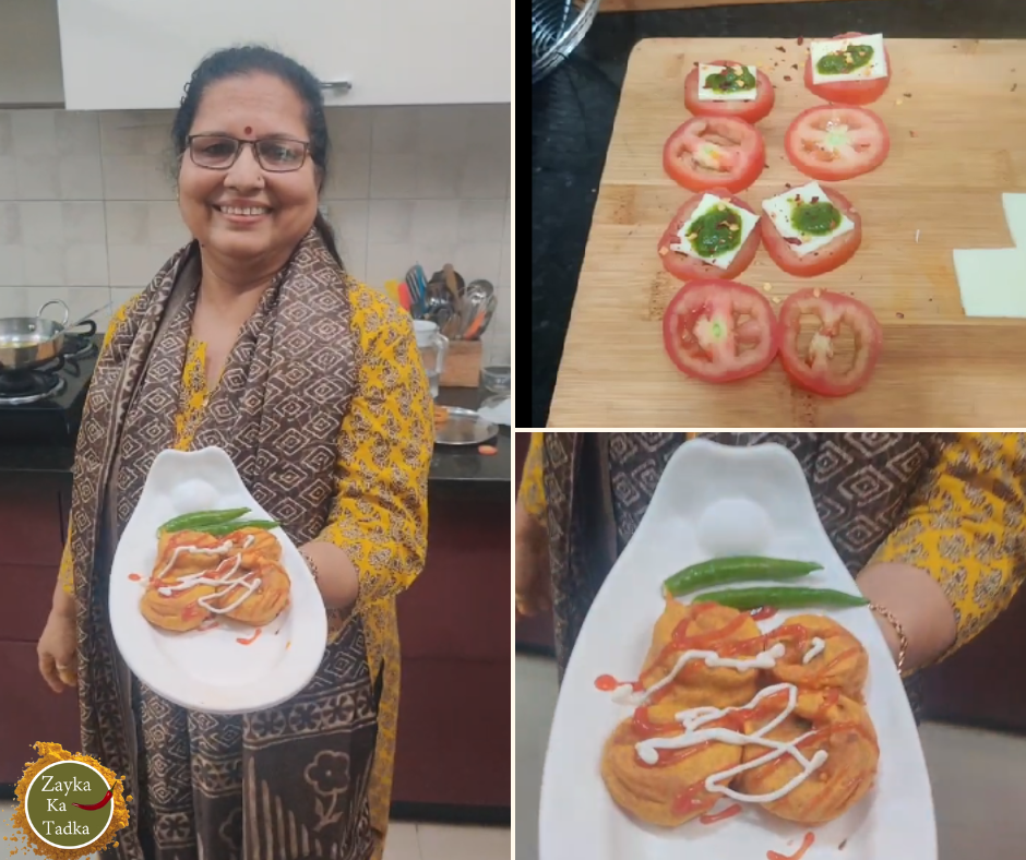 Cheesy Tomato Pakoda Recipe