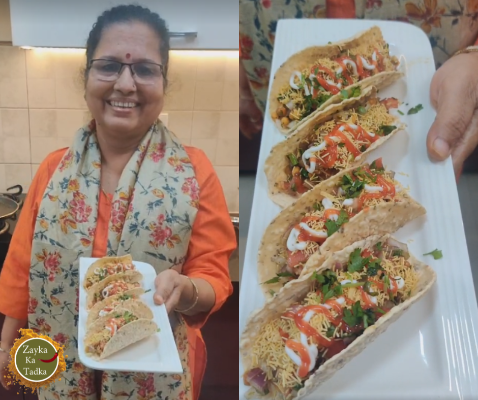 Indian Papad Tacos |Masala Papad Tacos Recipe