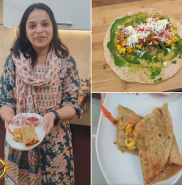 Grilled Chapati Sandwich | Grilled Roti Wrap Recipe