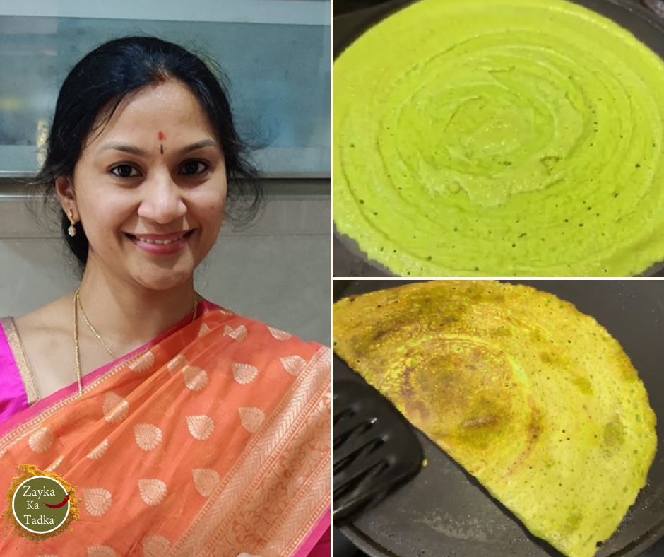 Moong Dal Palak Dosa | Hara Bhara Dosa Recipe